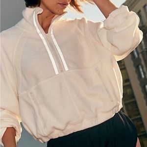 Free People Movement So Fly Half Zip Crop Fleece Jacket XS